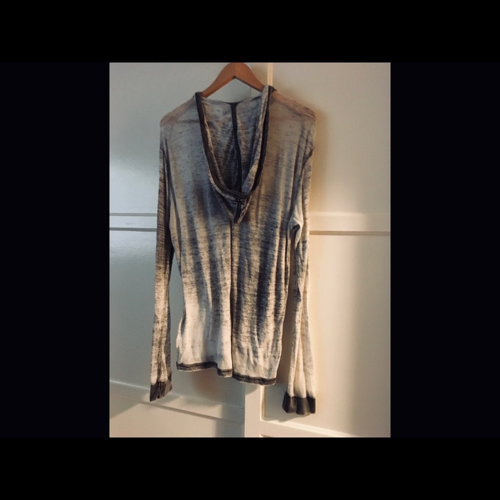 Free Planet Light Gray Threadbare 3 Button Hoodie - image 3